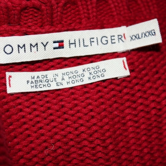 SOLD Tommy Hilfiger Sweater Vintage (?) Logo Red - Picture 3 of 5